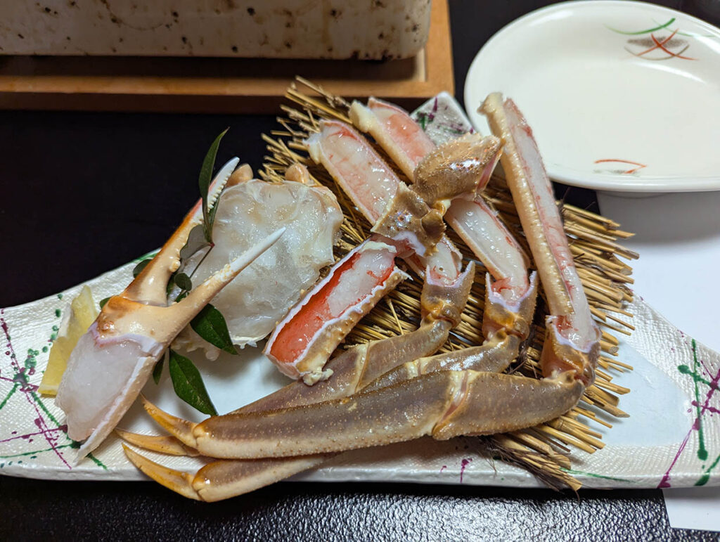 松葉ガニのフルコース