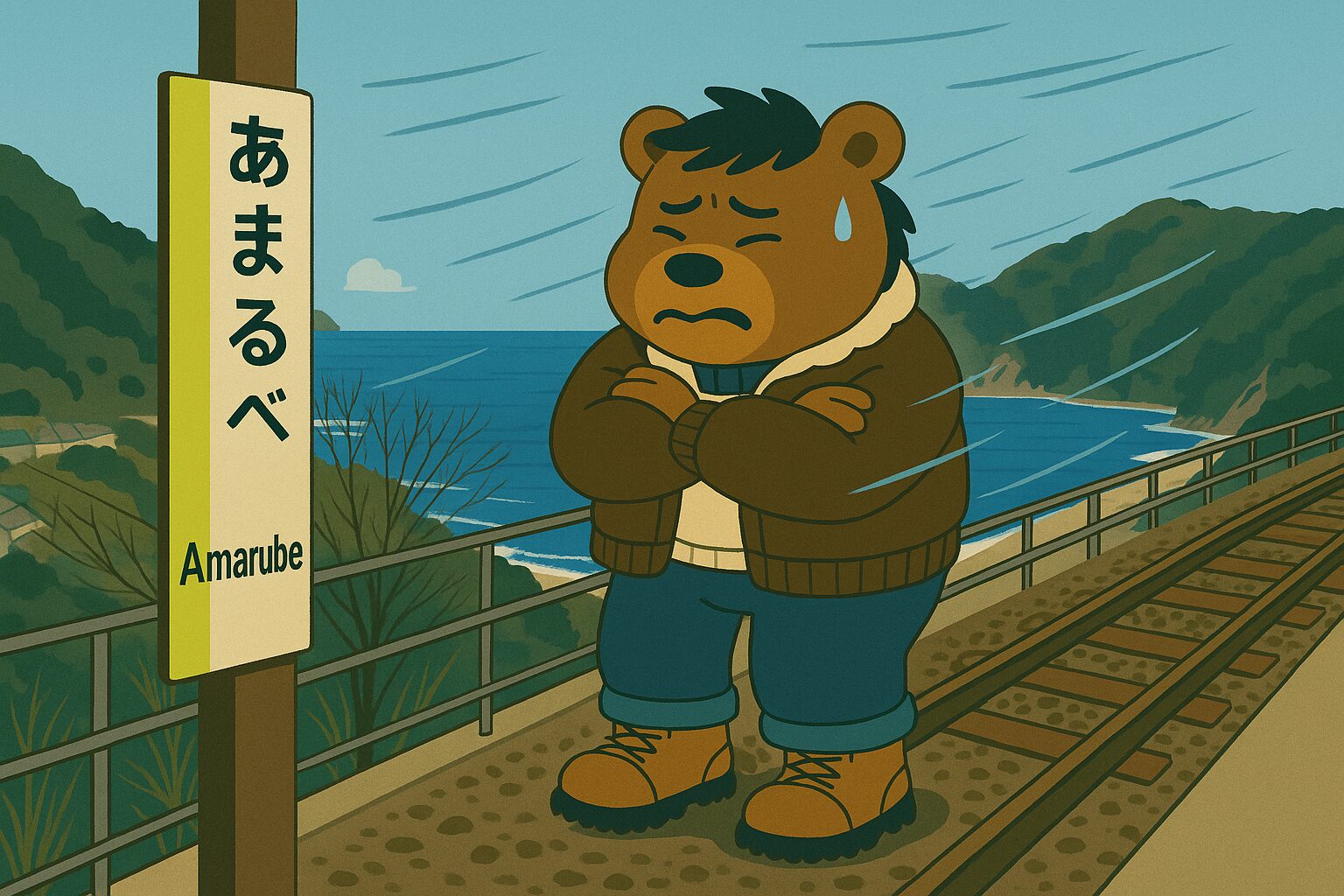 強風のあまるべにいるノマドマ