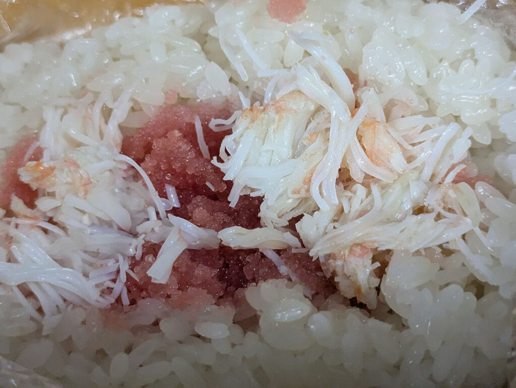 虎杖浜のたらことズワイガニのほぐし身